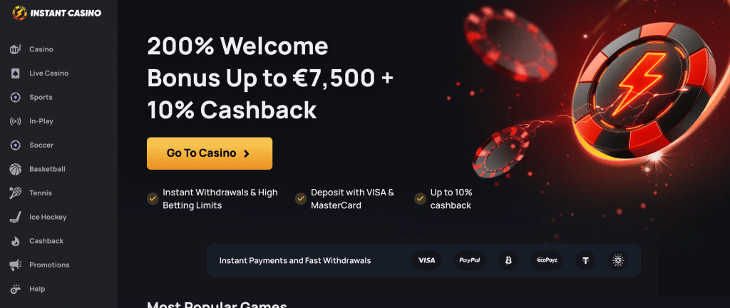 لقطة شاشة Instant Casino